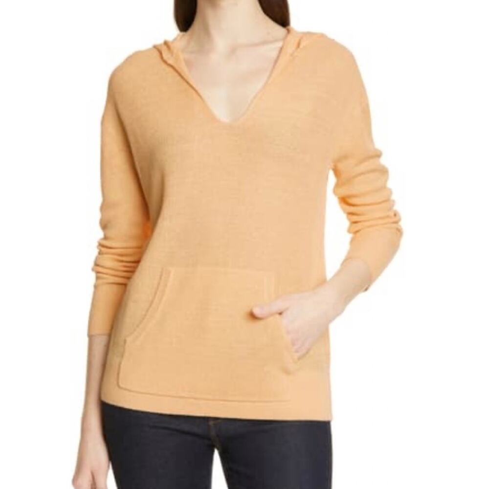 Nordstrom Signature Yellow Linen Blend Hoodie, M